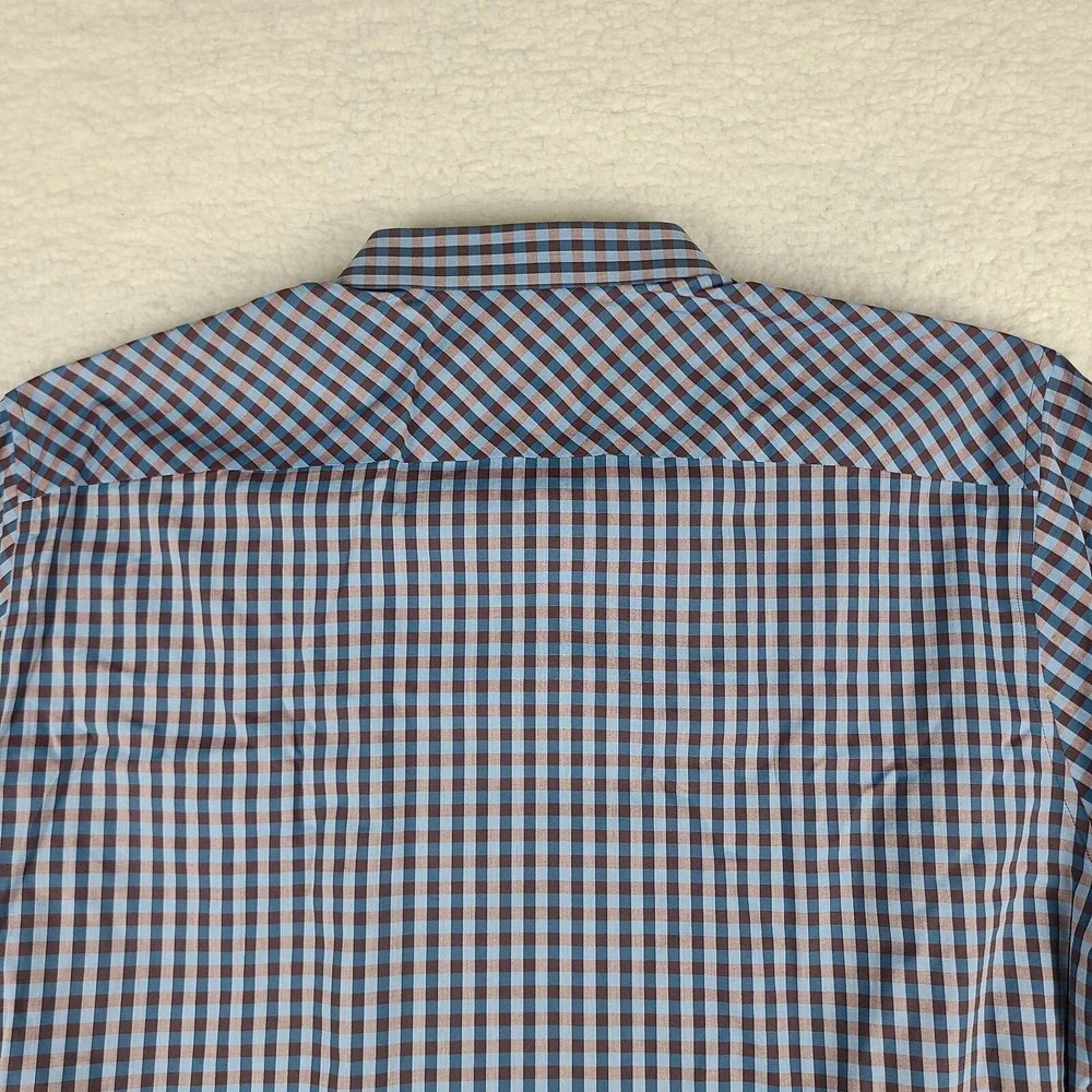 Zachary Prell Shirt Mens XL Multi Color Gingham‎ Check Dress Button Up EC